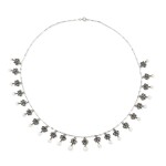 Collier perles fines et diamants | Natural pearl and diamond necklace