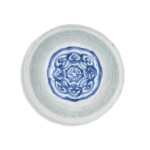A  moulded and underglaze-blue 'ruyi' bowl, Ming dynasty, Wanli period