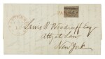 Postmaster’s Provisional Brattleboro, VT. 1846 5c Black on Buff (5X1)