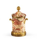 A Louis XV gilt-bronze marble covered pot, circa 1770 | Pot couvert en marbre et bronze doré d'époque Louis XV , vers 1770