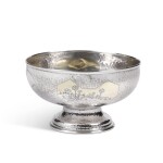 American Parcel-Gilt Silver Japanesque Centerpiece Bowl, Tiffany and Co., New York, Circa 1877