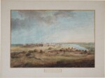 The Agra Fort from the North, by Sita Ram, commissioned by the Marquess and Marchioness of Hastings, India, Agra, Fatehgarh and Barrackpore, 1815