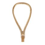 Gold and diamond necklace, 'Zip' | 梵克雅寶 'Zip' 黃金及鑽石項鏈