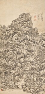 Wang Yuanqi 1642 - 1715 王原祁 1642-1715 | Landscape after Wang Meng 仿王蒙山水     