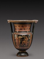An Apulian Red-figured Column Krater, attributed to the Painter of the Truro Pelike, circa 350-330 B.C. 