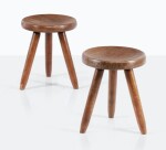 CHARLOTTE PERRIAND |  TWO BERGER STOOLS [DEUX TABOURETS DITS BERGER]