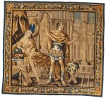 A French classical tapestry, 'Portia', from the series illustrious women of Antiquity, Aubusson, second half 17th century, after Isaac Moillon