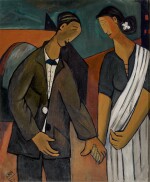 RAM KUMAR | Untitled (Man and Woman Holding Hands)