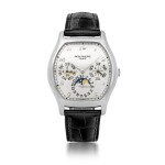 REF 5040P PLATINUM PERPETUAL CALENDAR WRISTWATCH WITH MOON PHASES, 24-HOUR AND LEAP-YEAR INDICATION MADE IN 1994