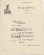 Winston S. Churchill | Typed letter signed ("Winston Churchill") to Than von Ranck, 24 December 1931