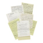 GEORGIA O'KEEFFE | AUTOGRAPH MANUSCRIPTS WITH TRANSCRIPTS OF VARIOUS HOUSES AND HOMES INCLUDING GHOST RANCH