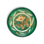 A sancai-glazed pottery 'lotus' dish, Yuan dynasty | 元 三彩蓮紋盤