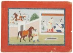 A prince receives a message, India, Pahari, Kangra, early 19th century