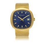 PATEK PHILIPPE  |  REFERENCE 3587 'BETA 21' A RARE YELLOW GOLD CUSHION FORM BRACELET WATCH, MADE IN 1971
