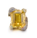 Citrine, Gem Set and Diamond Ring | 迪奧 | 黃水晶,  寶石 配 鑽石 戒指
