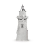 American Silver-Plated Lighthouse Cocktail Shaker, Van Bergh Silver Plate Co., Rochester, New York, Circa 1930