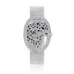 'Panthère Ajourée’ Diamond and Enamel Wristwatch | 卡地亞 | ' Panthère Ajourée’ 琺瑯彩 配 鑽石 腕錶
