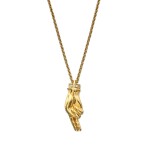 Gold and Diamond 'U' Pendant-Necklace