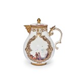 A Meissen Pear-Shaped Milk Jug and Cover, Circa 1745
