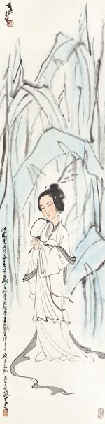  Li Keran 李可染 | Lady with a Fan 蕉蔭逭暑