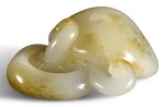 A WHITE AND RUSSET JADE 'MUSHROOM' GROUP QING DYNASTY, 17TH/18TH CENTURY | 清十七/十八世紀