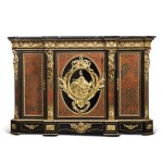 A Napoleon III gilt-bronze and gilt-brass mounted tortoiseshell 'Boulle' marquetry ebonised side cabinet, third quarter 19th century