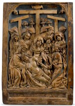 SOUTHERN NETHERLANDISH, EARLY 16TH CENTURY | PAIR OF RELIEFS WITH THE LAMENTATION AND THE RESURRECTION
