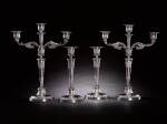 A suite of silver candelabra and candlesticks, Paul Storr of Storr & Co. for Rundell, Bridge & Rundell, London, 1816