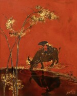 Nguyen Huyen (1915-1984), Child and his buffalo | Nguyen Huyen (1915-1984)  童子與牛
