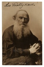 Leo Tolstoy | signed photograph, 1909