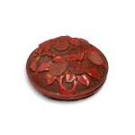 A carved cinnabar lacquer box and cover, Ming dynasty, 16th century