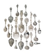 A Group of Continental Silver Decorative Servers, Dutch, German, and Italian, Circa 1900