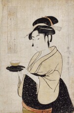 KITAGAWA UTAMARO I, (1750S–1806), EDO PERIOD, 18TH CENTURY | O-KITA OF THE NANIWA-YA TEAHOUSE (NANIWA-YA O-KITA) 