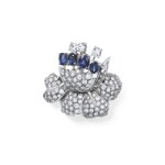 Sapphire and diamond brooch [Broche saphirs et diamants]