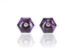 PAIR OF AMETHYST AND DIAMOND EARRINGS, MICHELE DELLA VALLE