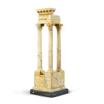 An Italian giallo antico model of the Temple of Vespasian and Titus, 19th century