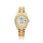 ROLEX  |  REFERENCE 179138 DATEJUST  A YELLOW GOLD AND DIAMOND-SET AUTOMATIC WRISTWATCH WITH DATE AND BRACELET, CIRCA 2005