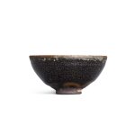 A black-glazed 'oil-spot' teabowl, Southern Song dynasty 南宋 黑釉油滴天目茶盞