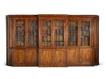 A large Regency mahogany breakfront bookcase, circa 1820