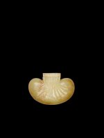 A yellow jade 'bird and flowers' pomander and cover, Ming dynasty | 明 黃玉花鳥紋荷包式香盒