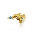 Broche émail et or | Enamel and gold brooch