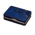 A small gold-mounted lapis lazuli snuff box, Italian, early 19th century