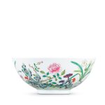 A famille-rose 'floral' bowl, Seal mark and period of Daoguang 清道光 粉彩芝仙祝壽圖盌 《大清道光年製》款