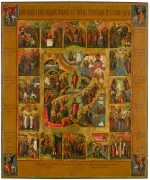 A FEASTDAY ICON, RUSSIAN, 19TH CENTURY