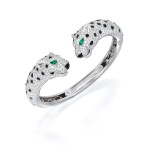 Cartier | Diamond, Onyx and Emerald 'Panthère' Bracelet, France
