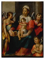 The Madonna and Child with Young St. John the Baptist and two angels