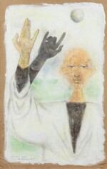 JEAN COCTEAU. Astrologue. Une main gauche est elle adroite ? 1954.Technique mixte, signée "Jean", 1954, titrée par Cocteau