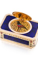 A pearl-set gold and enamel singing bird box, Jaquet-Droz & Leschot, Geneva, circa 1805