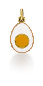 A Fabergé gold and enamel egg pendant, 1906