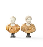 Italian, Roman, late 18th / early 19th century, A pair of Roman Emperors  |  Italie, Rome fin XVIIIe / début du XIXe siècle, paire d'Empereurs romains
